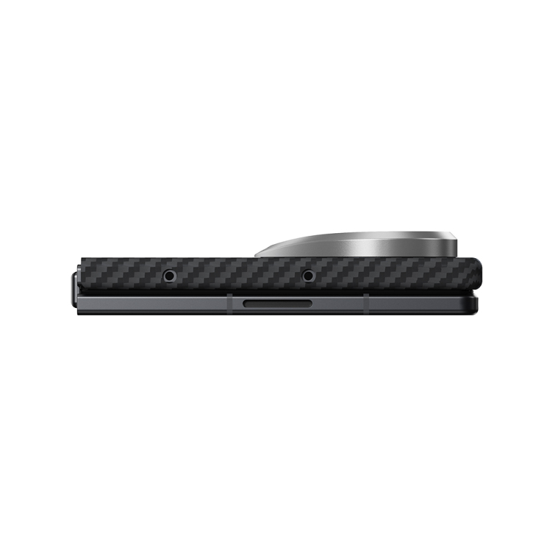 Galaxy Z Fold 8 Ultra Kılıf M-safe Şarj Özellikli 600D Aramid Karbon Fiber Pitaka Edge Serisi Black-Grey Twill Kapak - 5