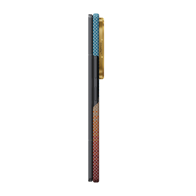 Galaxy Z Fold 8 Ultra Kılıf M-safe Şarj Özellikli Aramid Karbon Fiber Pitaka Sunset 2.0 California Dream Serisi Kapak - 3