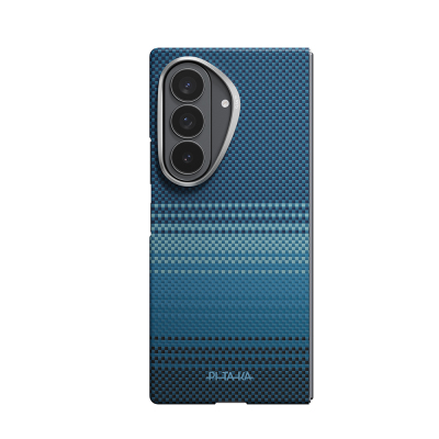 Galaxy Z Fold 8 Ultra Kılıf M-safe Şarj Özellikli Aramid Karbon Fiber Pitaka Tactile Woven Sunset-Moonrise Serisi Kapak - 3