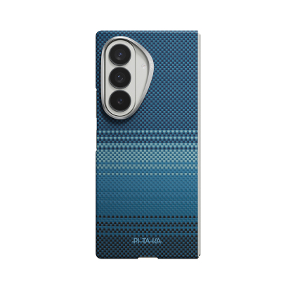 Galaxy Z Fold 8 Ultra Kılıf M-safe Şarj Özellikli Aramid Karbon Fiber Pitaka Tactile Woven Sunset-Moonrise Serisi Kapak - 4