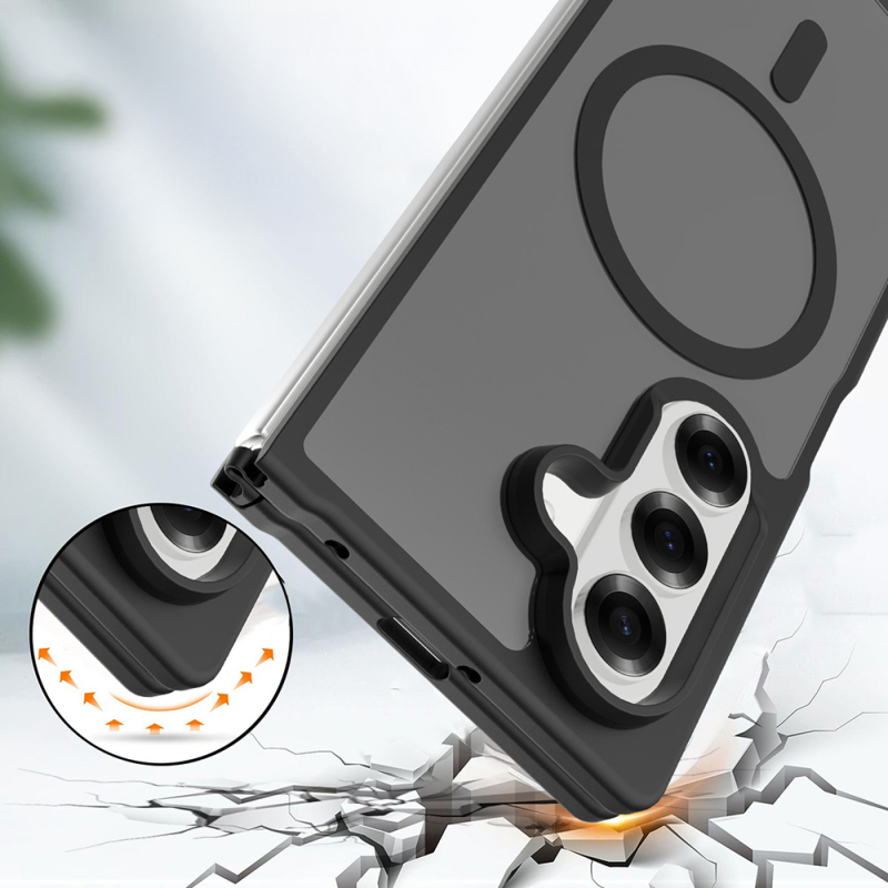 Galaxy Z Fold 8 Ultra Kılıf M-Safe Şarj Özellikli Kamera Korumalı Zore Lunex Kapak - 3