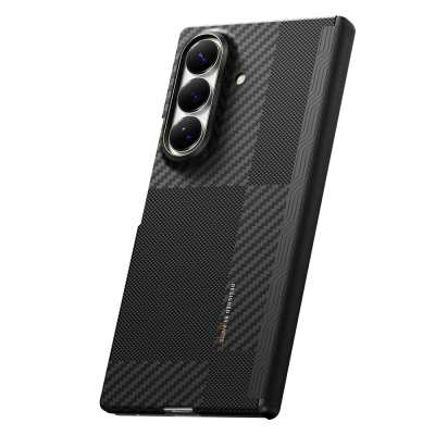 Galaxy Z Fold 8 Ultra Kılıf M-safe Şarj Özellikli Metal Kamera Çerçeveli Raptic Aramid SkinPro Serisi Karbon Kapak - 4