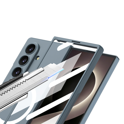 Galaxy Z Fold 8 Ultra Kılıf Wireless Şarj Özellikli Zore Kıpta M-safe Kapak - 6