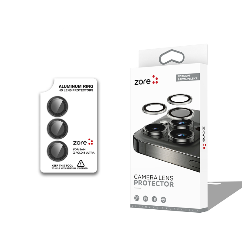 Galaxy Z Fold 8 Ultra Zore CL-12 Premium Safir Parmak İzi Bırakmayan Anti-Reflective Kamera Lens Koruyucu - 1