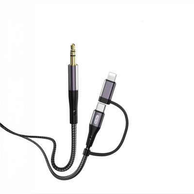 Go Des GAC-172 2in1 Type-C & Lightning to 3.5mm AUX Audio Kablo 1M - 1