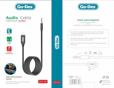 Go Des GAC-363 Lightning To 3.5mm Aux Cable - 3