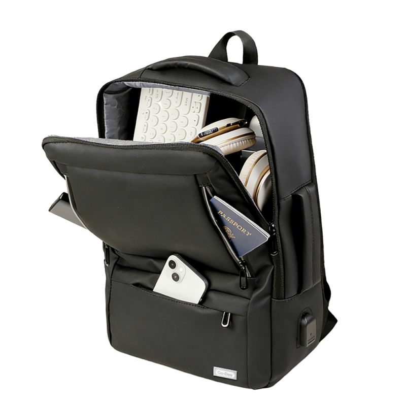 Go Des GD-6003 Breathable Fabric Shock Absorbing Laptop and Notebook Backpack with Shoulder Straps - 2