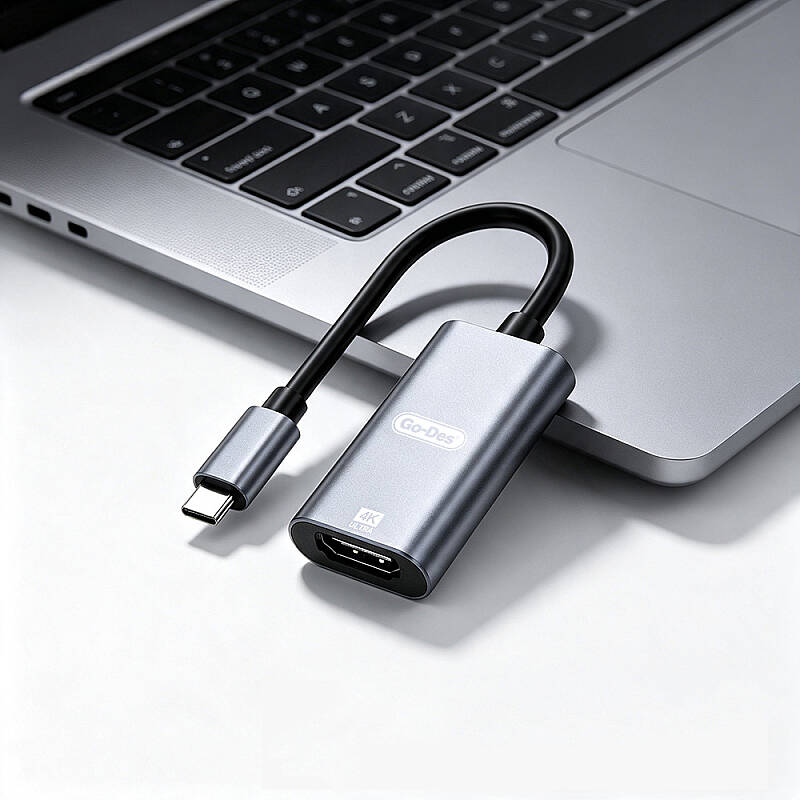 Go Des GD-6906 HDTV Type-C to HDMI 4K Ultra HD Audio and Video Adapter 60Hz - 5