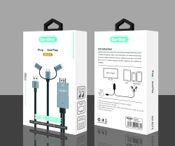 Go Des GD-8272 3 in 1 FHD Cable - 3