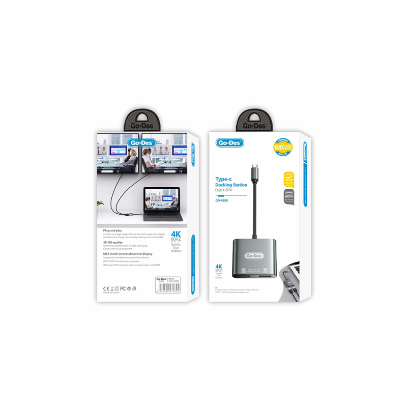 Go Des GD-8289 4K 60 Hz Görüntü Kalitesi Type-C to HDMI Adaptör - 4