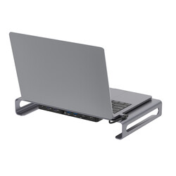 Go Des GD-9126 Hub Destekli Laptop Standı Docking Station Stand - Thumbnail