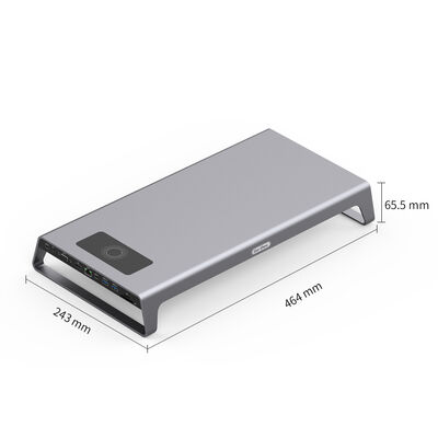 Go Des GD-9128 Hub ve Kablosuz Şarj Destekli Laptop Standı Docking Station Stand - 3