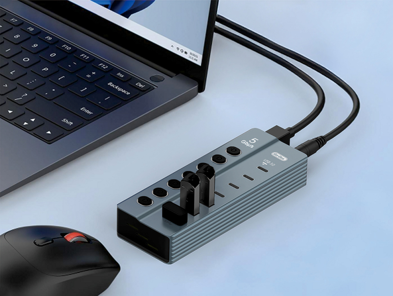 Go Des GD-9212 7 in 1 Çoklu Type-C ve USB Hub - 6