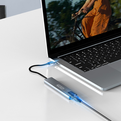 Go Des GD-9218 Type-C 8-in-1 USB3.0 + PD + HDMI 4K Ultra HD + RJ45 + SD/TF Hub Adapter - 5