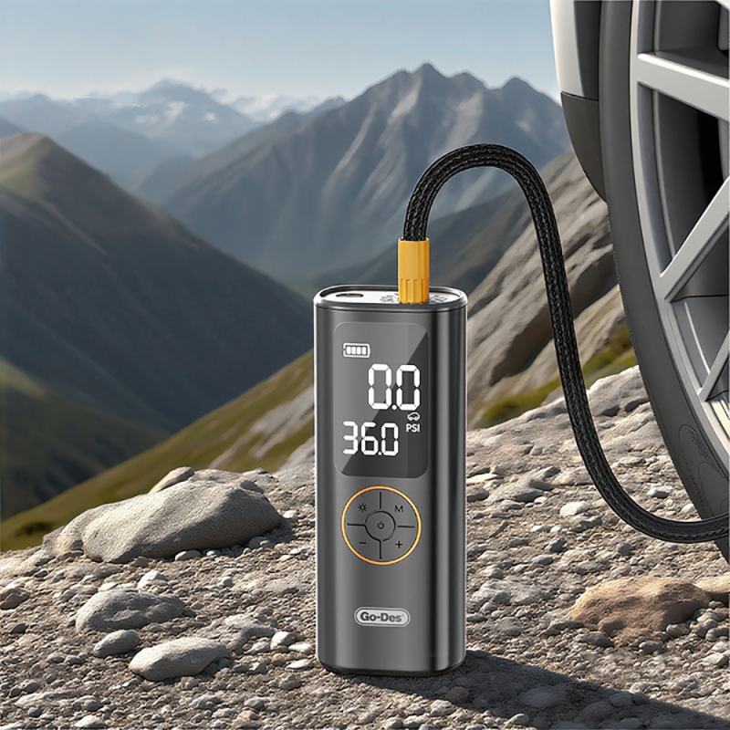 Go Des GD-B638 LED Işıklı Araç Hava Kompresörü ve Powerbank 12V - 4