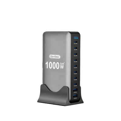 Go Des GD-B961 GaN Teknolojili 10 Portlu Masaüstü Şarj İstasyonu 1000W - 1