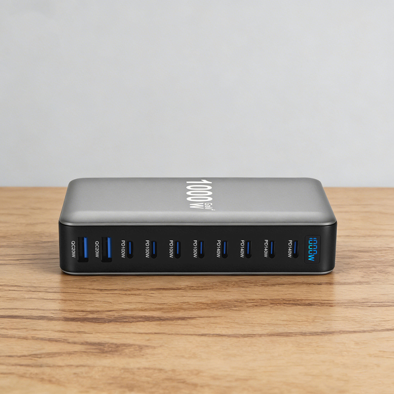 Go Des GD-B961 GaN Teknolojili 10 Portlu Masaüstü Şarj İstasyonu 1000W - 3