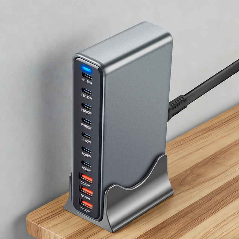 Go Des GD-B963 GaN Technology 10-Port Desktop Charging Station 765W - 4