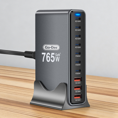 Go Des GD-B963 GaN Teknolojili 10 Portlu Masaüstü Şarj İstasyonu 765W - 3