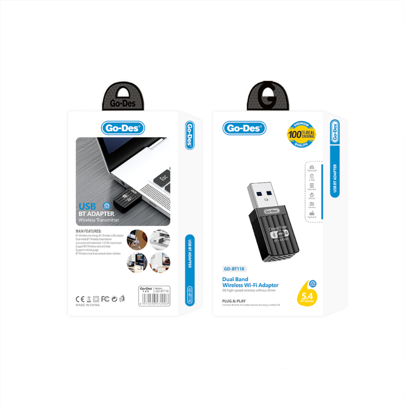 Go Des GD-BT118 Çift Band WİFİ - Bluetooth USB Adaptör - 7