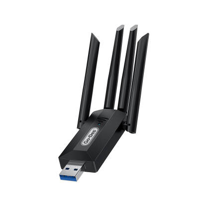 Go Des GD-BT318 Dual Band 1200m 300Mbps 4 Antennas Wireless Internet Provider USB WiFi Adapter - 1