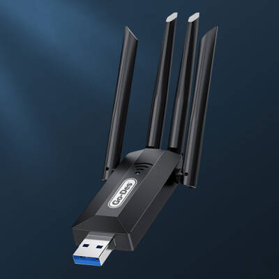 Go Des GD-BT318 Dual Band 1200m 300Mbps 4 Antennas Wireless Internet Provider USB WiFi Adapter - 7