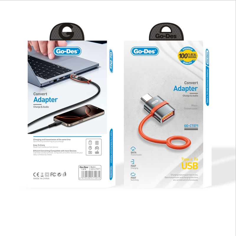 Go Des GD-CT071 Type-C to USB-A OTG Adapter - 4