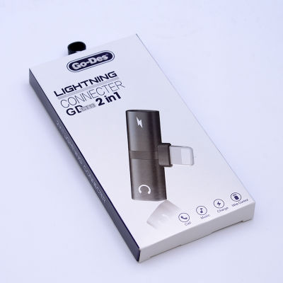 Go Des GD-CT013 2 in 1 Lightning Headphone and Charge Converter Connector - 2