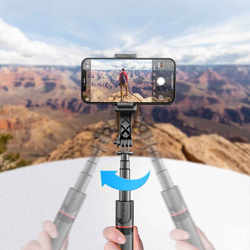 Go-Des GD-F06 Bluetooth Kumandalı Teleskopik Tripodlu Sarsılma Engelleyicili Selfie Çubuğu - 8