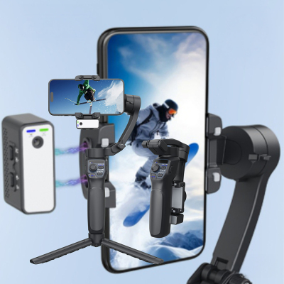 Go Des GD-F11 3 Eksenli El Tipi Yüz Tanıma Takip Özellikli Led Işıklandırma Aparatlı Gimbal Stabilizatör - 3