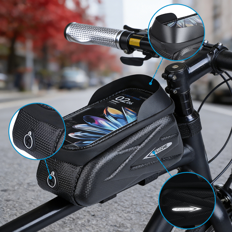 Go Des GD-HD105 Waterproof Bicycle Bag with Phone Holder 1.5 Liters - 6