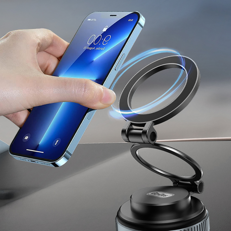 Go Des GD-HD238 360 Derece Dönebilen Vakum Özellikli Magnetik Telefon Tutucu - 5