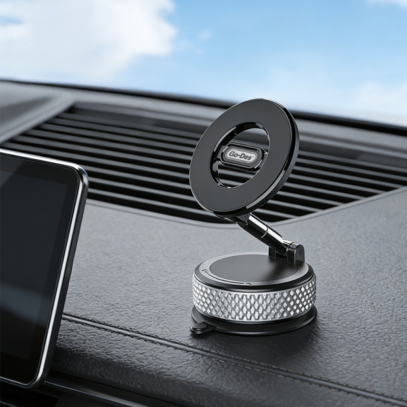 Go Des GD-HD243 360 Derece Dönebilen Vakum Özellikli Magnetik Telefon Tutucu - 2