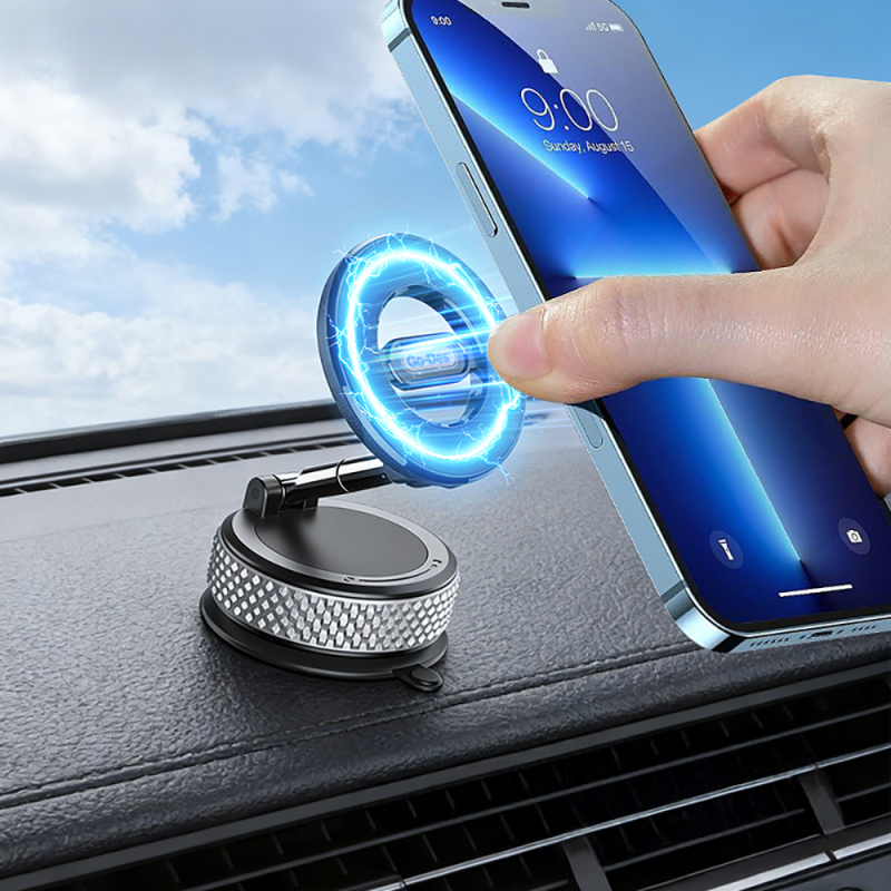 Go Des GD-HD243 360 Derece Dönebilen Vakum Özellikli Magnetik Telefon Tutucu - 3