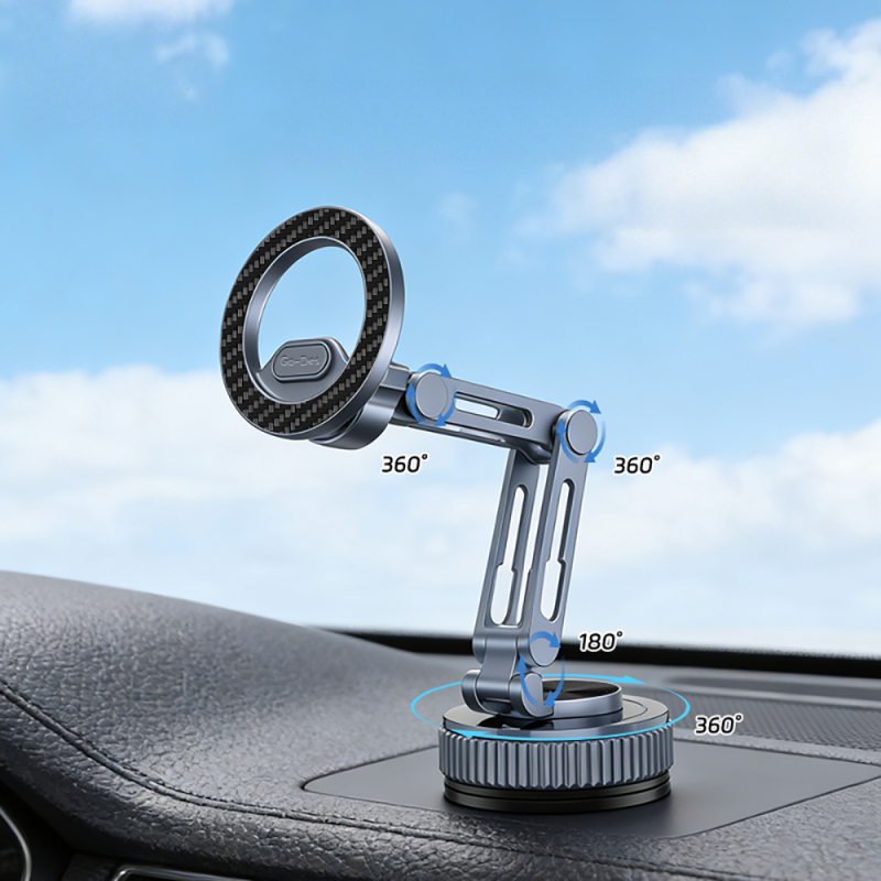 Go Des GD-HD246 Vakumlu Tasarım 360 Derece Dönebilen Magnetik Araç İçi Telefon Tutucu - 3
