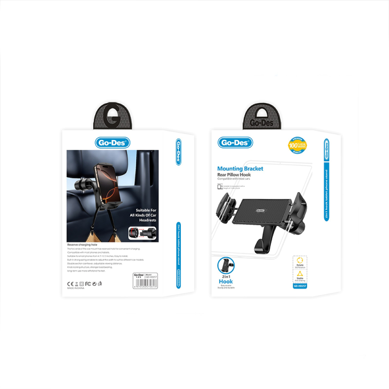 Go Des GD-HD257 2in1 Askılıklı Araç İçi Telefon ve Tablet Tutucu - 8