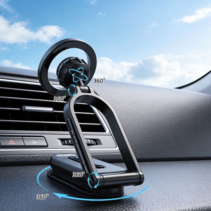 Go Des GD-HD275 Magnetic M-safe Compatible 360 ​​Degree Rotating Flat Surface Car Phone Holder - 4