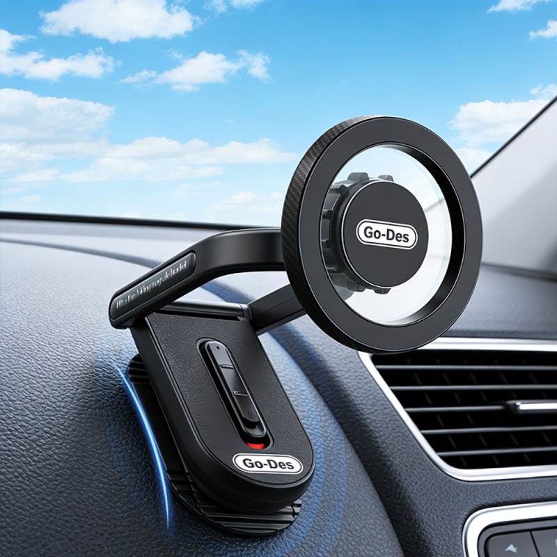 Go Des GD-HD275 Magnetic M-safe Compatible 360 ​​Degree Rotating Flat Surface Car Phone Holder - 5