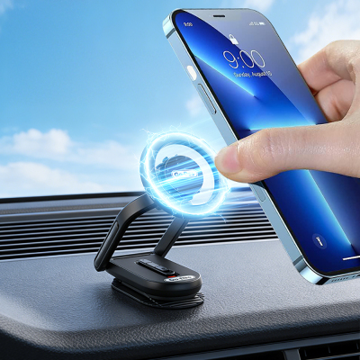 Go Des GD-HD275 Magnetik M-safe Uyumlu 360 Derece Dönebilen Düz Zemin Araç Telefon Tutucu - 3