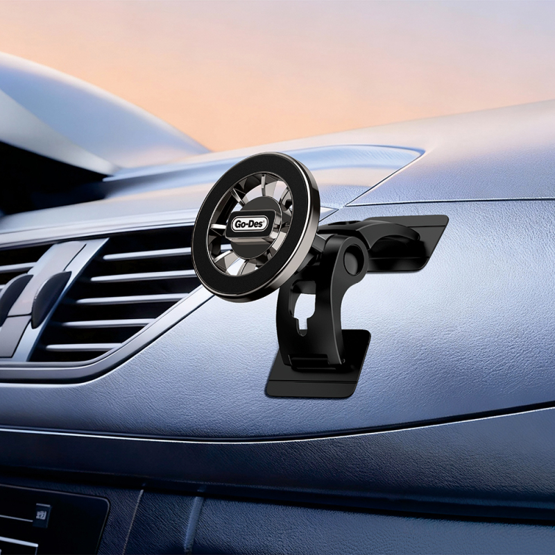 Go Des GD-HD277 Magnetic M-safe Compatible 360 ​​Degree Rotating Flat Surface Car Phone Holder - 7