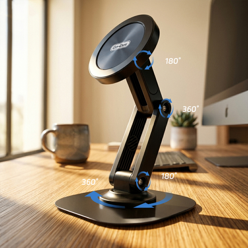 Go Des GD-HD282 Portable Foldable 360° Rotating Magnetic Stand - 8