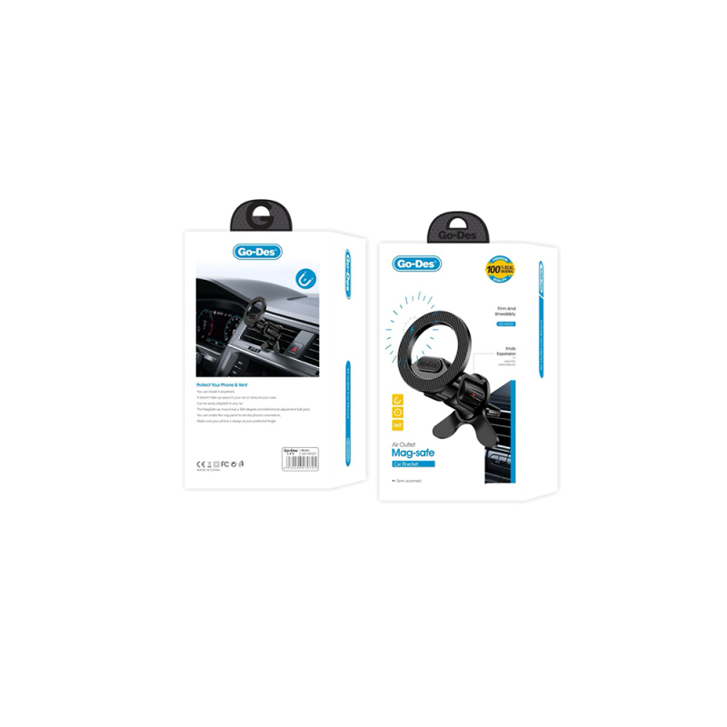 Go Des GD-HD325 M-safe Magnetik 360 Derece Dönebilen Havalandırma Tasarımlı Telefon Tutucu - 3