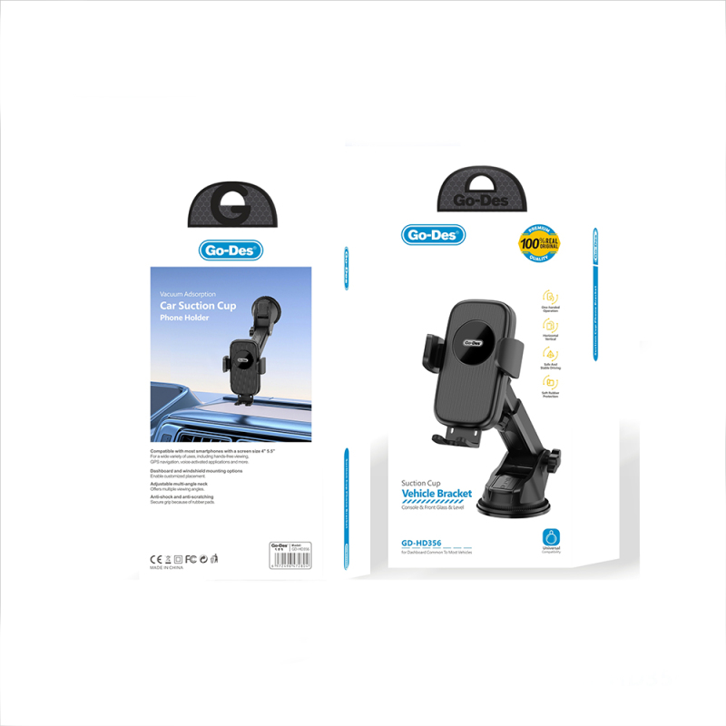 Go Des GD-HD356 360 Degree Rotating Telescopic Vacuum Design Car Phone Holder - 8