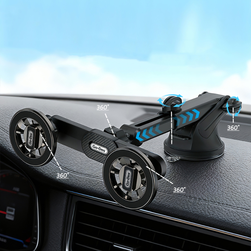 Go Des GD-HD363 360 Degree Rotating Extendable 2in1 Car Phone Holder - 5