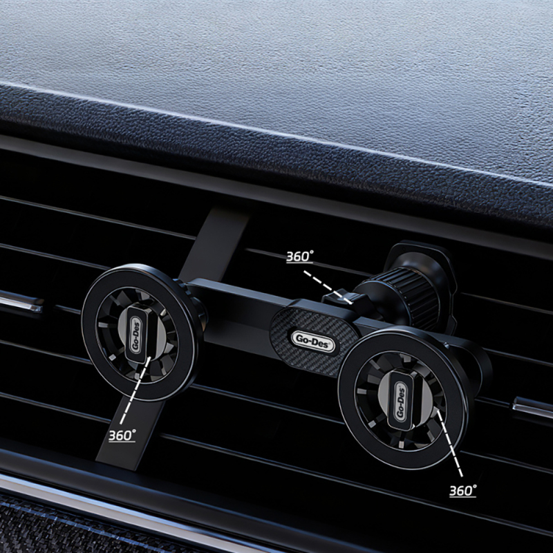 Go Des GD-HD365 Ventilation Design 2in1 Magnetic Car Phone Holder - 5