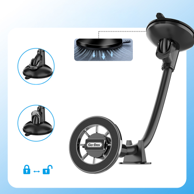 Go Des GD-HD368 Magnetic Flexible Suction Cup Design Car Phone Holder - 4