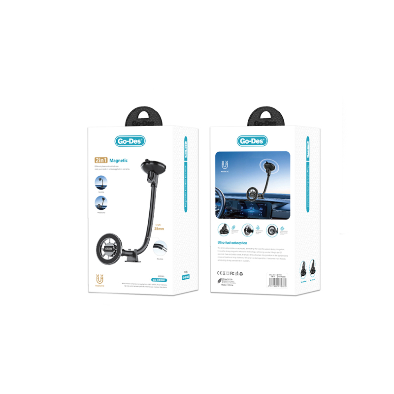 Go Des GD-HD368 Magnetik Esnek Vantuzlu Tasarım Araç Telefon Tutucu - 6