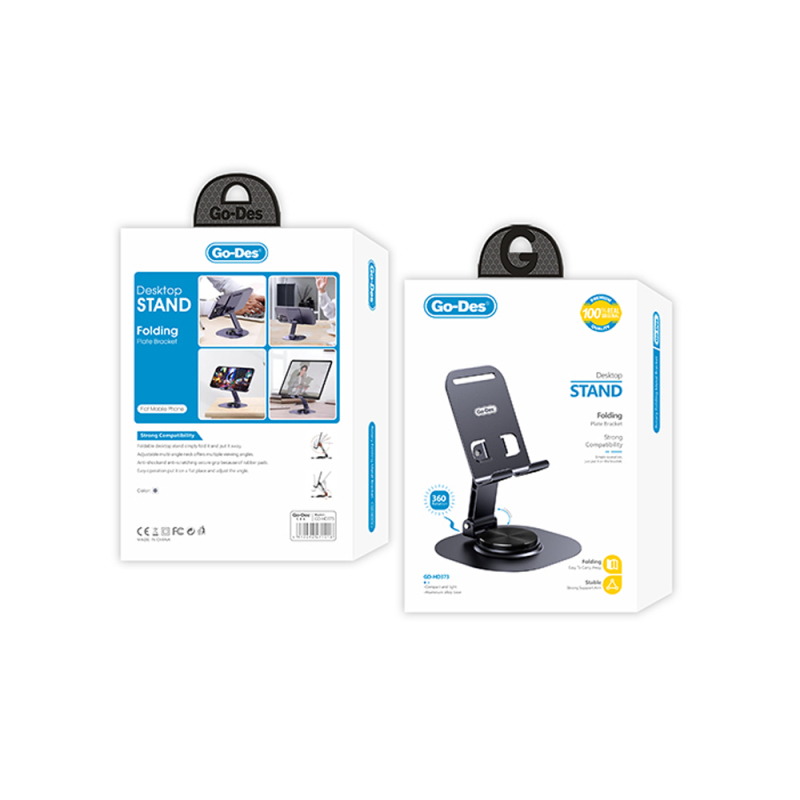 Go Des GD-HD373 Ayarlanabilir Katlanabilir 360 Derece Dönebilen Telefon ve Tablet Standı - 11