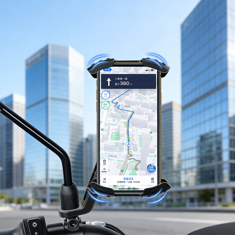 Go Des GD-HD503 360° Derece Dönebilen Ayarlanabilir Motosiklet ve Bisiklet Telefon Tutucu - 5