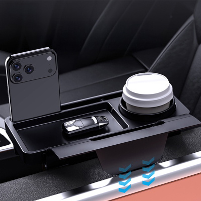 Go Des GD-HD569 4-in-1 Car Multipurpose Console with Cup Holder and Phone Compartment - 3